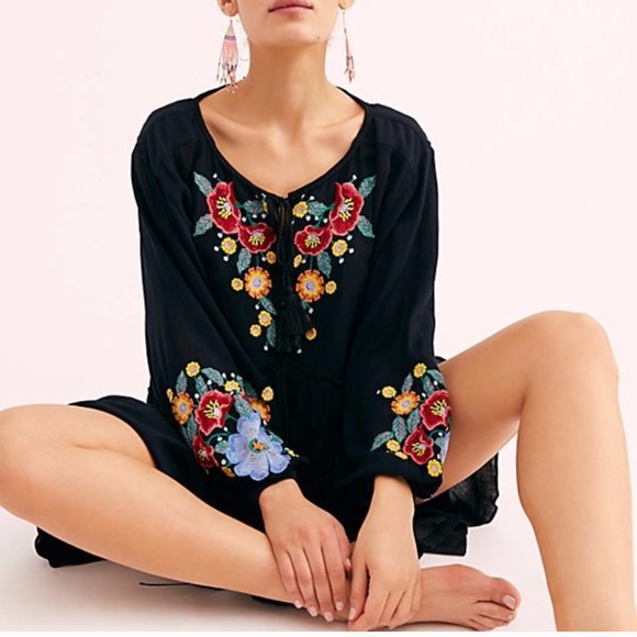 🆕 Free People Spell On You Embroidered Mini Dress - Picture 5 of 13